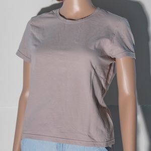 Brooks Brothers Short Sleeve Grey Tan Neutral Cotton TShirt